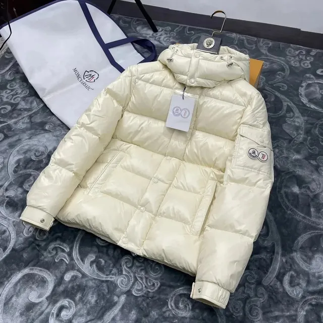 Moncler Down Jacket Shiny Nylon Puffer