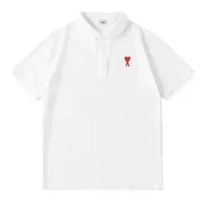 Amiri Polo Shirt Red Heart Logo