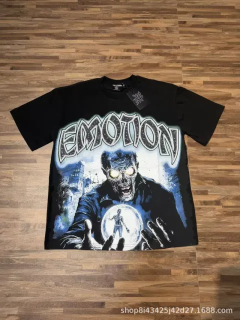 Mixed Emotion Graphic Tee Emotion Skull Print