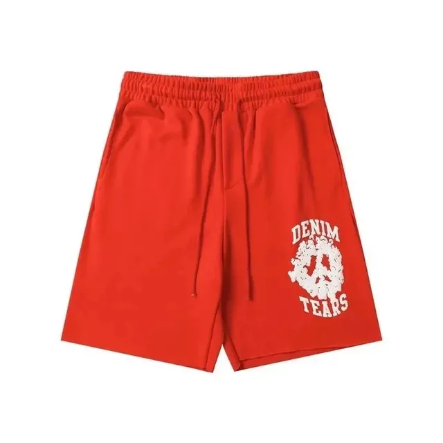 Denim Tears Logo Shorts Peace Sign Wreath