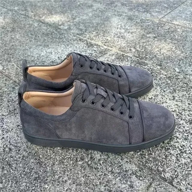 Christian Louboutin Louis Junior Suede Grey