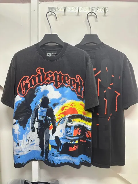 Graphic Tee Military Car Print