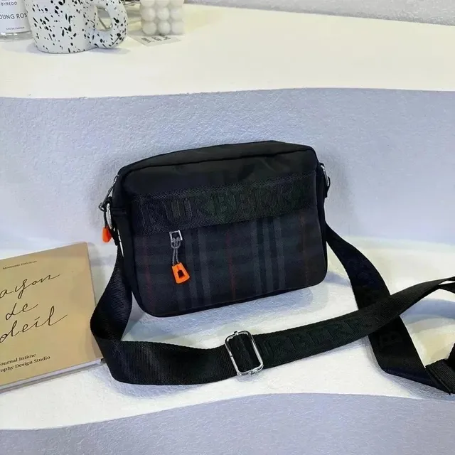 Burberry Crossbody Bag Checkered Webbing