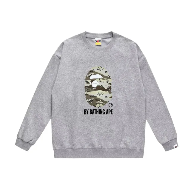 BAPE Crewneck Sweatshirt Desert Camo Ape Head
