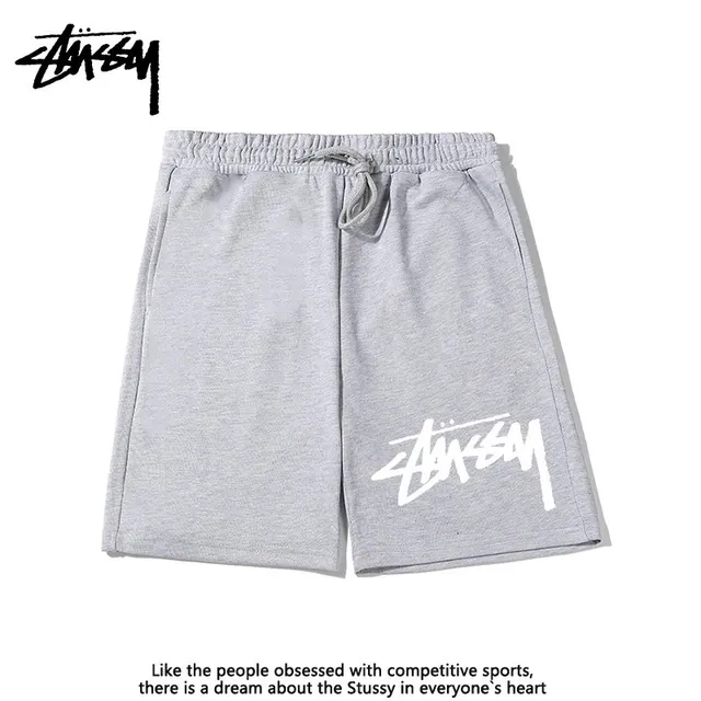 Stüssy Logo Shorts Heather Grey