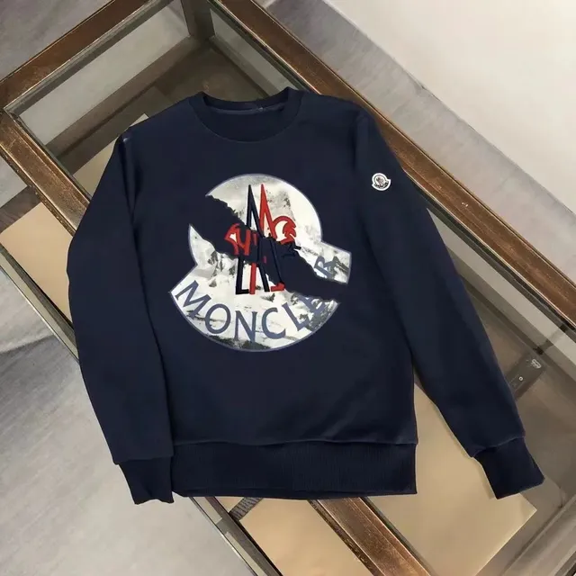 Moncler Crewneck Sweatshirt Mountain Logo Print