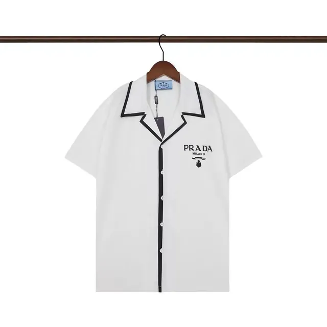 Prada Pajama Shirt Contrast Trim