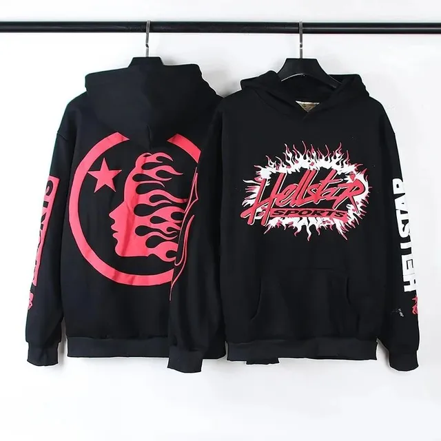 Hellstar Hooded Sweatshirt Flame Logo Print