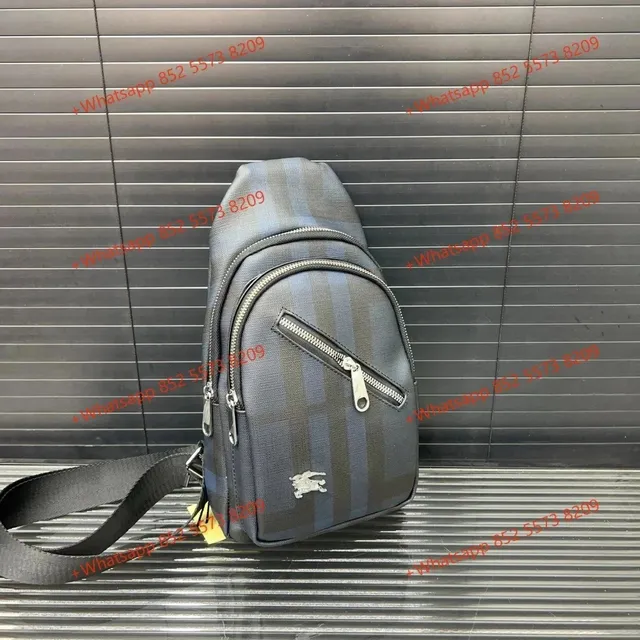 Burberry Check Print Sling Bag Classic Stripe