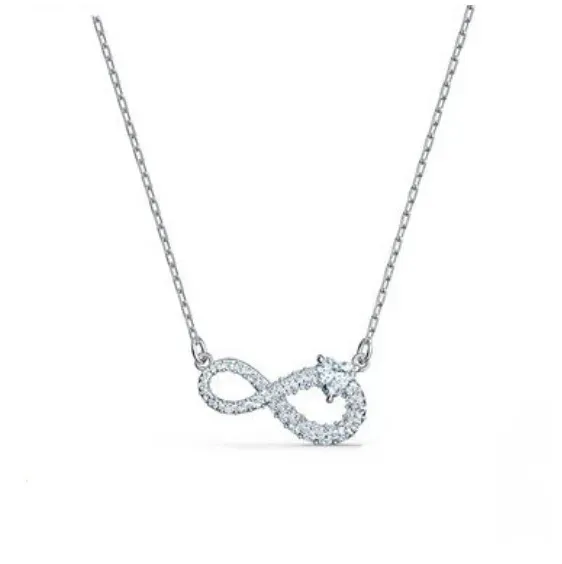 8 figure white gold necklace