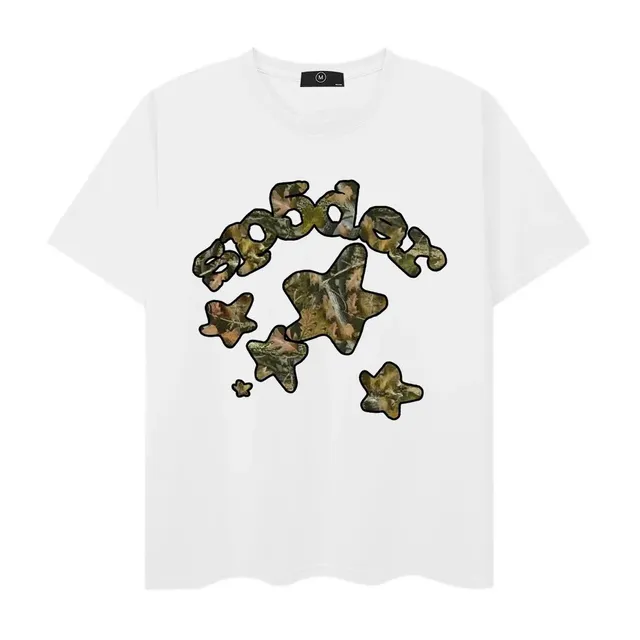 Broken Planet Graphic Tee Camo Logo Print