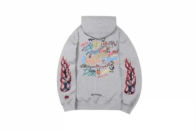 Chrome Hearts hoodies sweatshirts Graffiti Flame Print