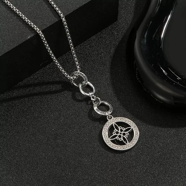 Chrome Hearts Butterfly Pendant Necklace Crystal-Encrusted