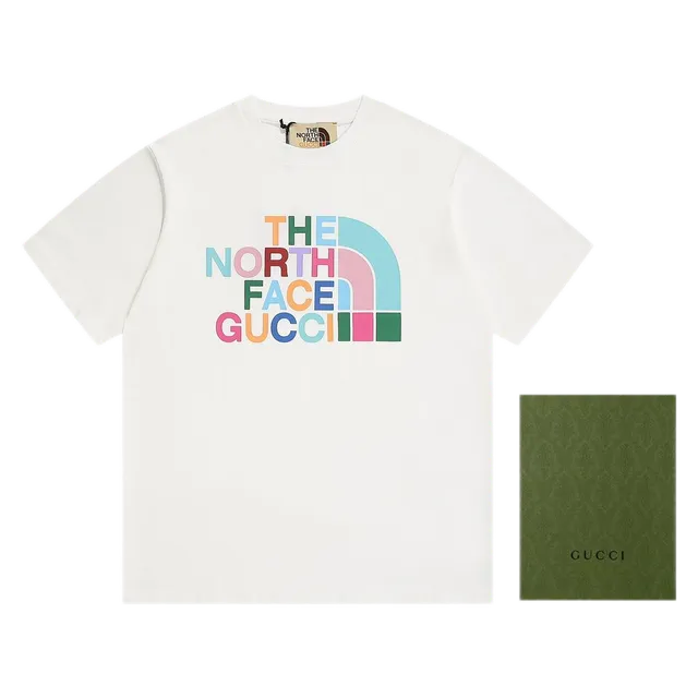 Gucci × The North Face Collaboration T-Shirt Rainbow Logo