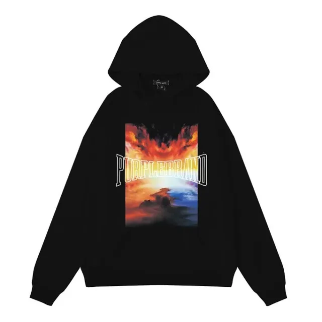 Purple Brand Hoodie Sunset Graphic