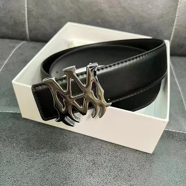 Hellstar Logo Buckle Belt Chrome Flame Buckle