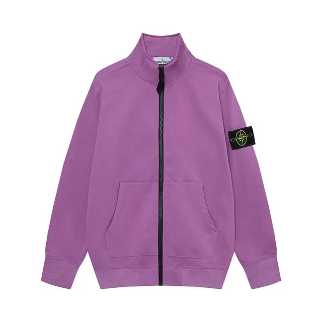Stone Island Zip-Up Jacket Purple