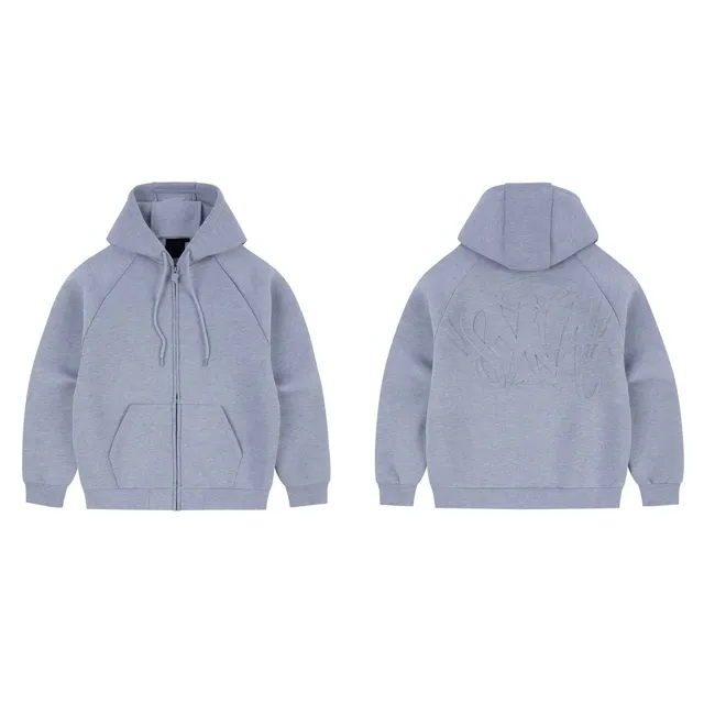 Off-White Zip-Up Hoodie Embroidered Logo