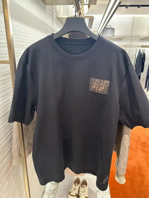 Fendi Logo Patch T-Shirt FF Motif Patch