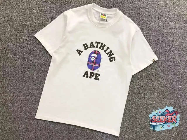BAPE A Bathing Ape T-Shirt Plaid Ape Head