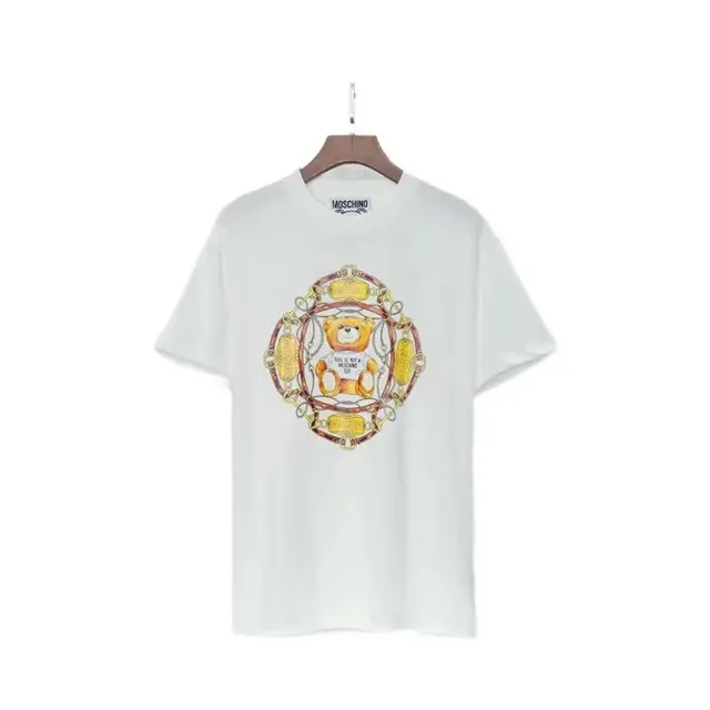 Moschino Graphic T-Shirt Teddy Bear Chain Print