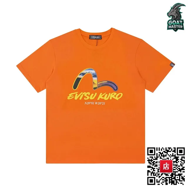 Evisu Graphic Tee Mountain Boomerang Print