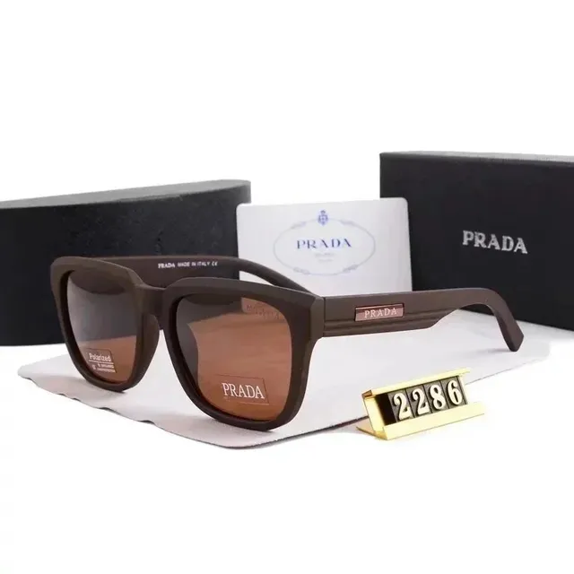 Prada Sunglasses Matte Brown Frame with Brown Lenses