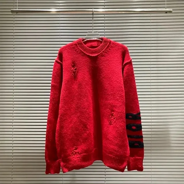 Balenciaga Knit Sweater Distressed Logo