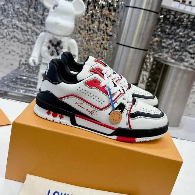 Louis Vuitton LV Trainer White Red Black