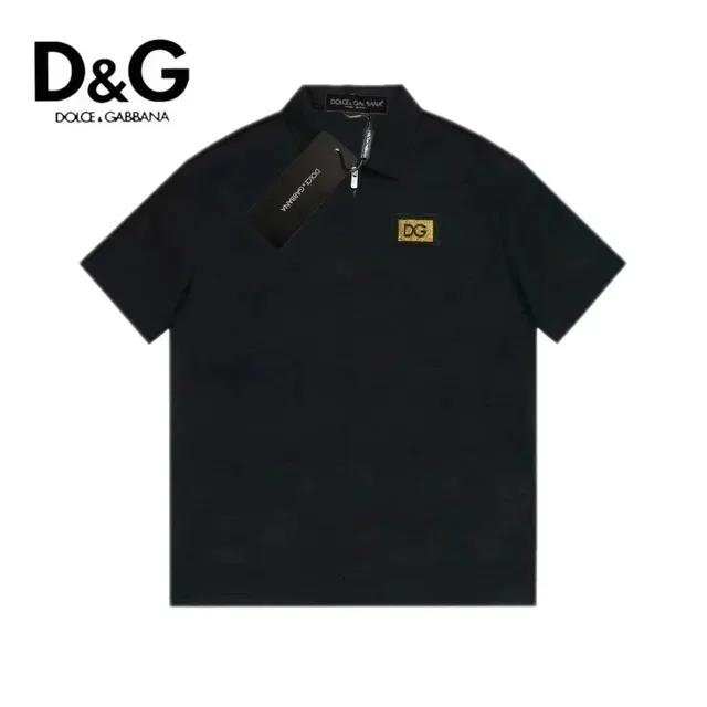 Dolce & Gabbana Polo Shirt Gold DG Logo