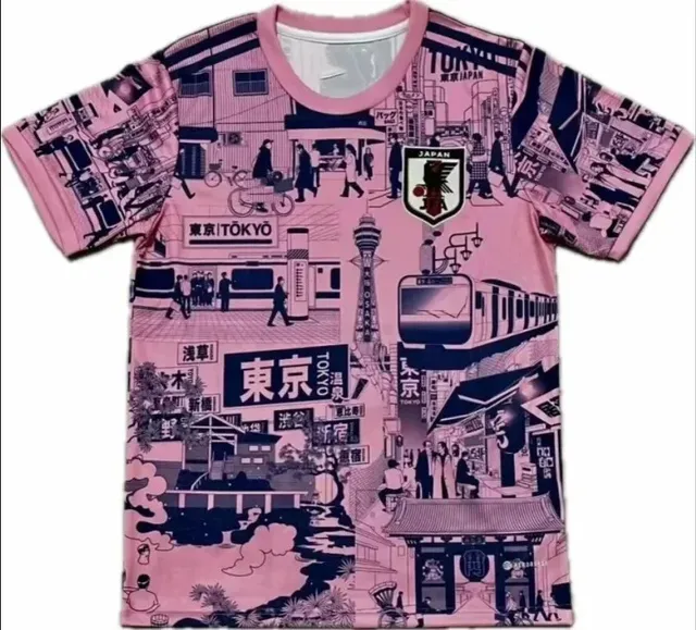 Japan National Team Tokyo City Graphic Tee Illustrated Tokyo Street Scene