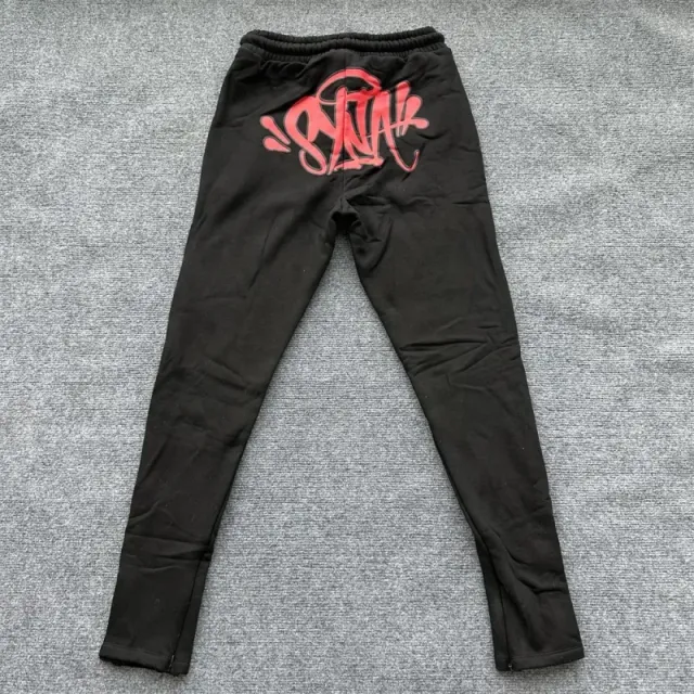 Syna World Graffiti Logo Sweatpants Red Spray Paint Logo