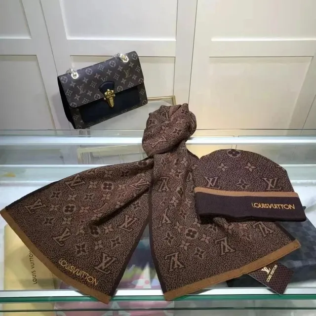 Louis Vuitton Monogram Scarf Brown