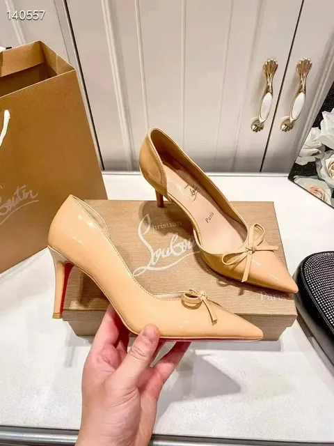 Christian Louboutin Pigalle Follies Patent Leather Bow
