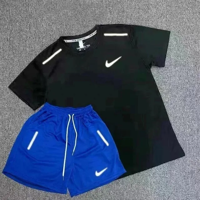 Nike Dri-FIT Tee and Shorts Set Reflective Stripe