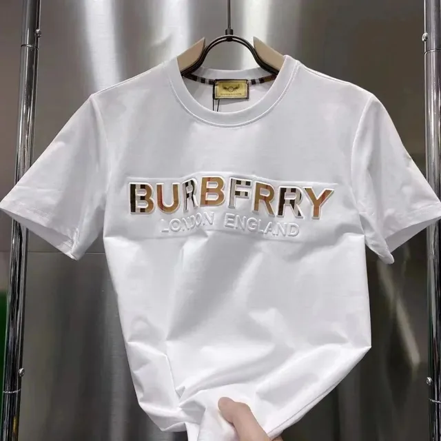 Burberry Logo T-Shirt Check-Print Logo