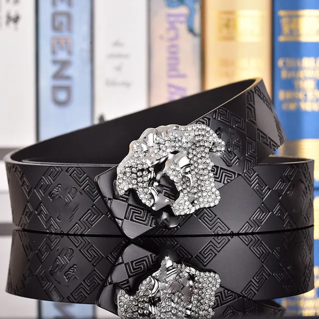 25 # Silver Buckle+Antique Medusa Black
