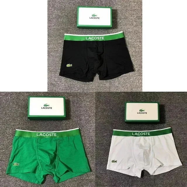 LACOSTE 白+黑+绿 礼盒装