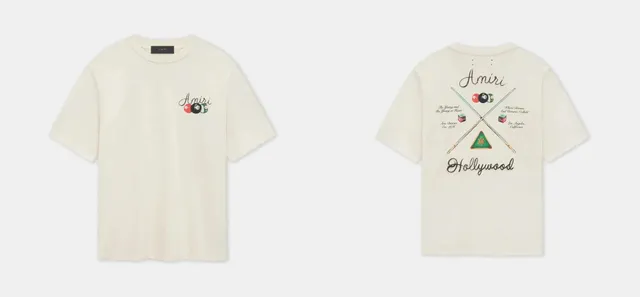 Amiri Graphic T-Shirt Hollywood Pool Print