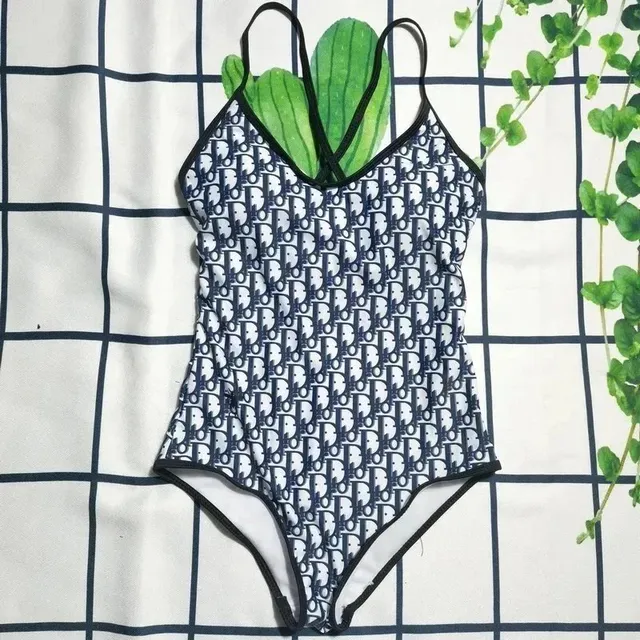 Dior Monogram Swimsuit Oblique Logo Print