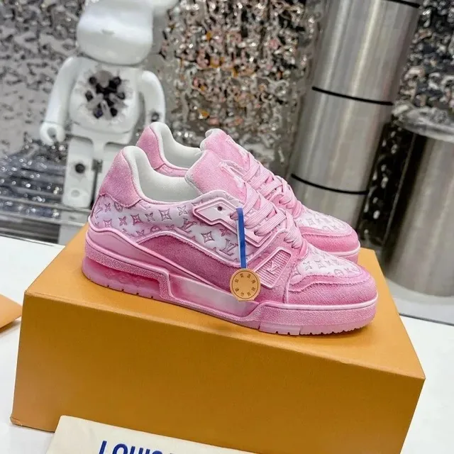 Louis Vuitton LV Trainer Monogram Canvas Pink