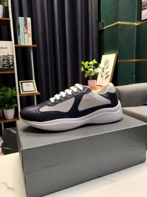 Prada Linea Rossa Sneaker Navy Mesh and Leather