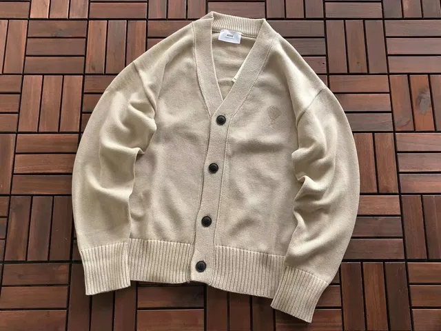 AMI Paris Cardigan Heart Embroidery