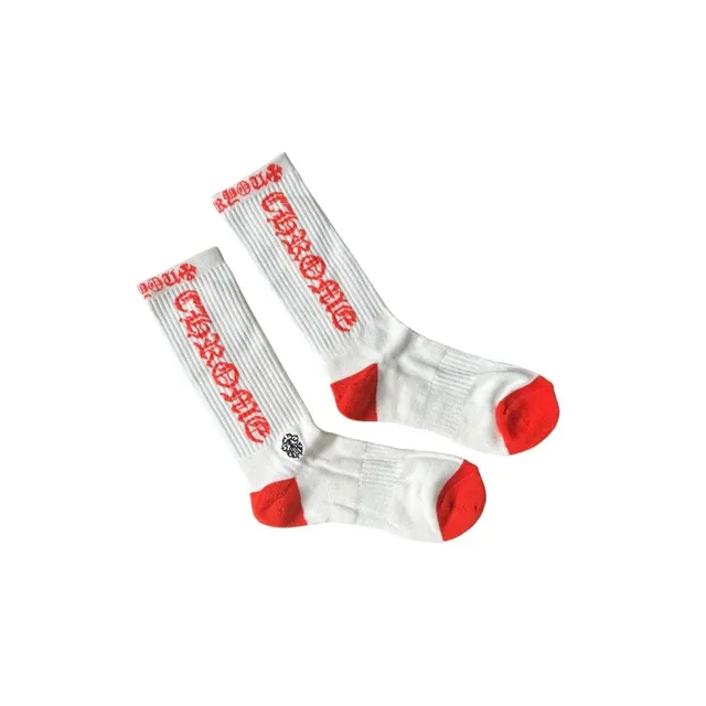 Chrome Hearts Crew Socks Logo Ribbed