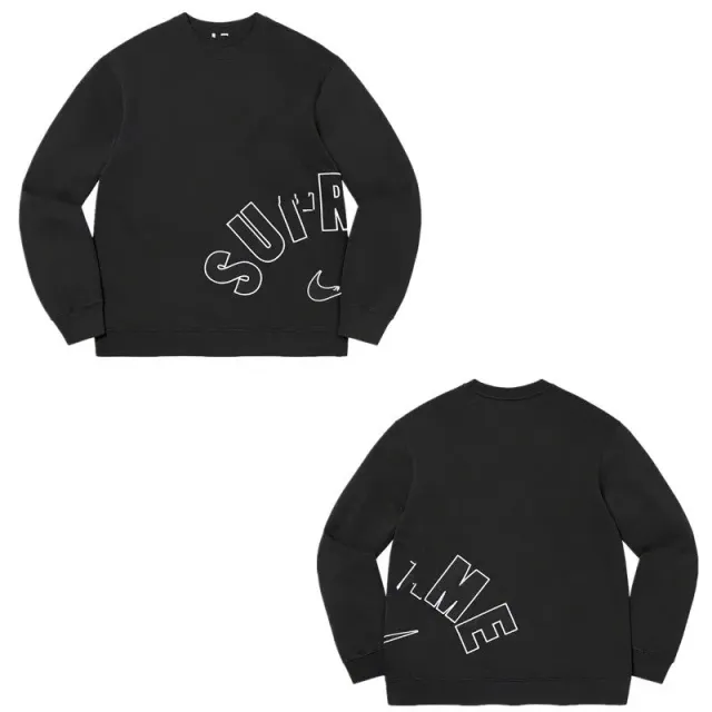 Supreme Crewneck Sweatshirt Nike Logo Outline