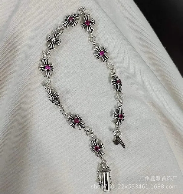 复古粉钻手链18cm