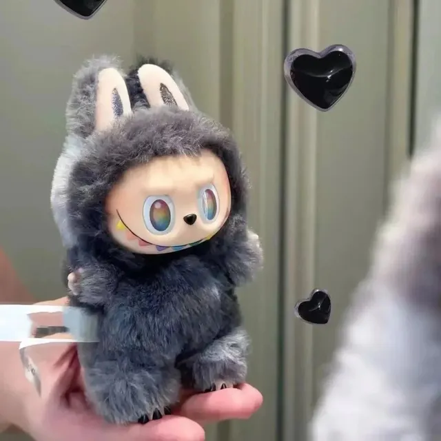 Pop Mart Labubu Plush Figure Furry Hooded Bunny