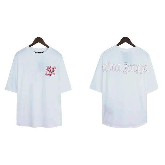 Palm Angels Logo Tee Embroidered Gothic Logo