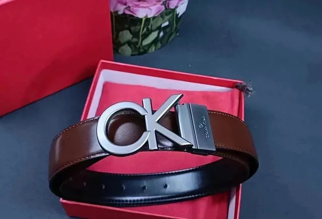 Calvin Klein CK Logo Belt Reversible Brown/Black