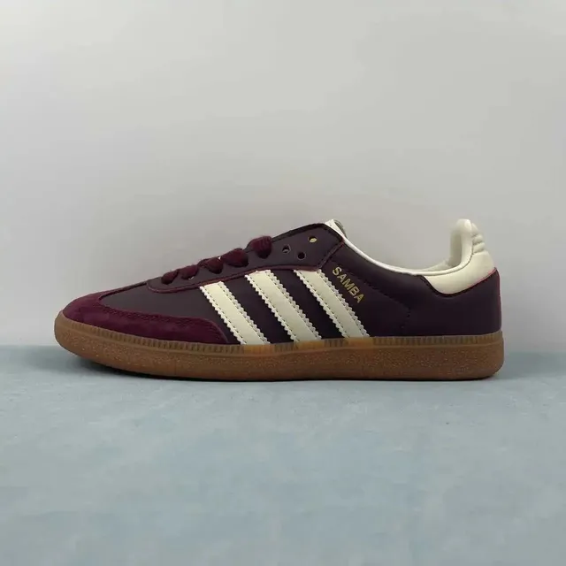 Adidas Samba Burgundy and Cream